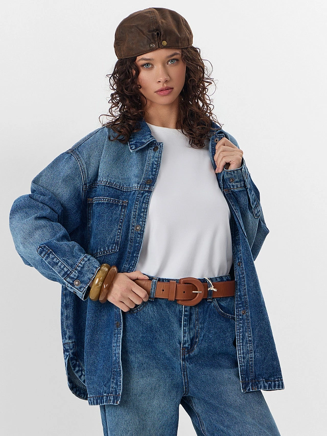 Жакет женский джинсовый - 7