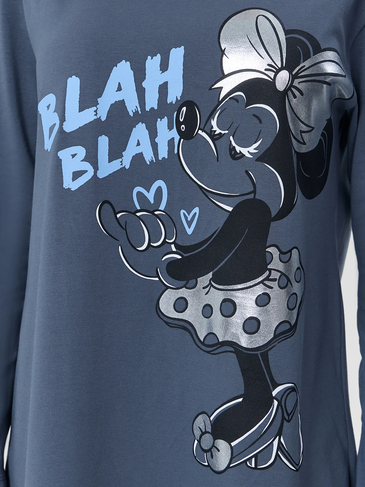 Платье женское домашнее с надписью "Blah blah"