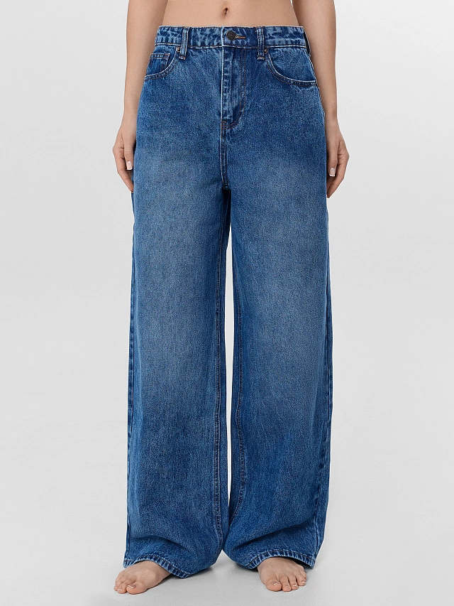 Джинсы женские baggy fit синие - 3