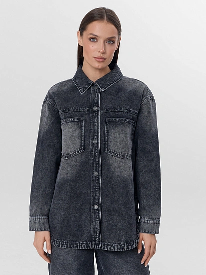 картинка Жакет женский джинсовый серый от магазина стильной одежды Mark Formelle