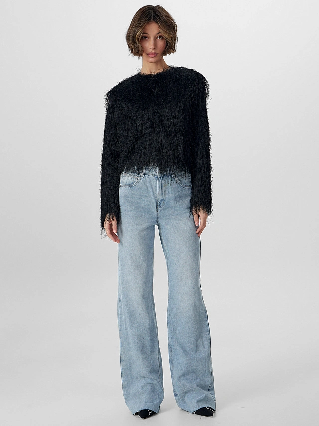 Жакет Mark Formelle x Ольга Бузова черный пушистый - 4