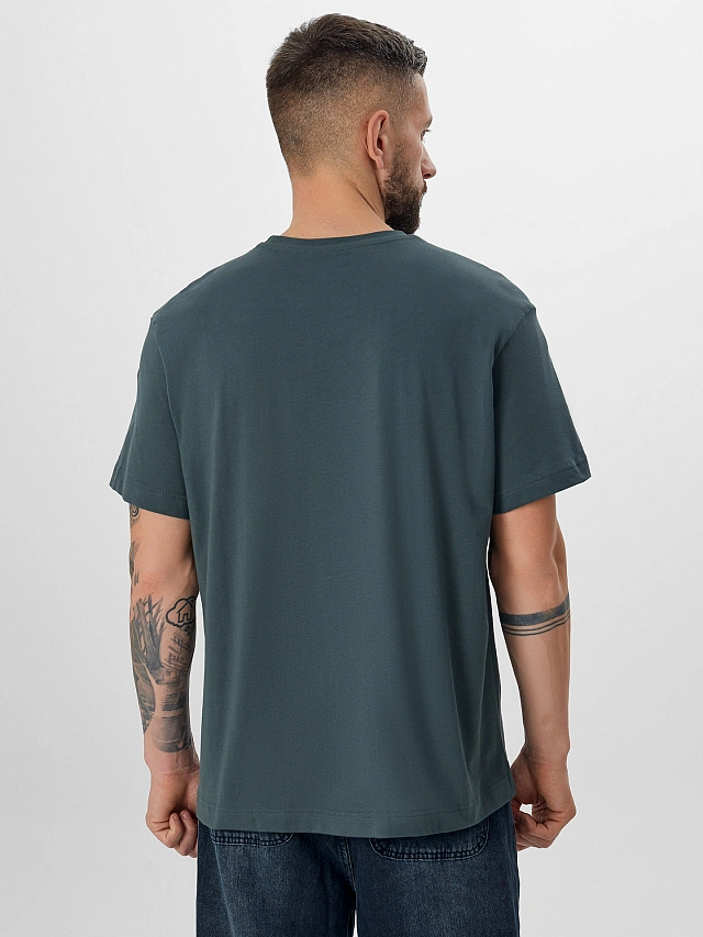 Футболка мужская зеленая - 3