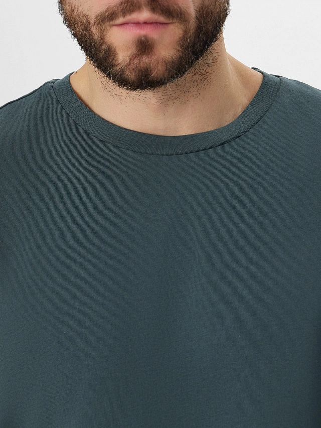 Футболка мужская зеленая - 5