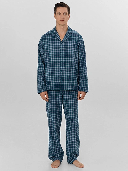 картинка Комплект домашний мужской зеленый в клетку от магазина мужской одежды Mark Formelle