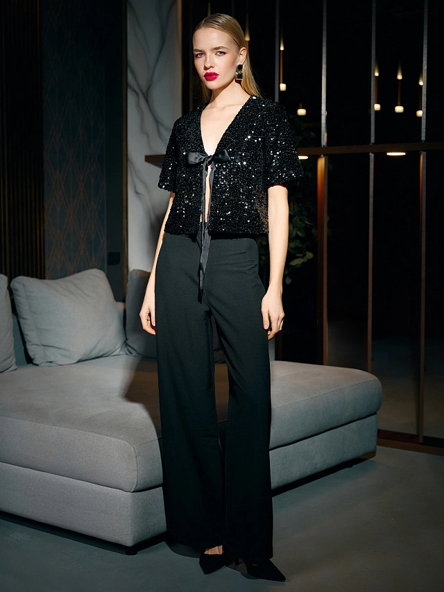 Жакет Mark Formelle x Ольга Бузова черный с пайетками - 4