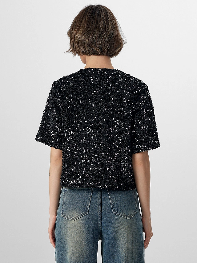 Жакет Mark Formelle x Ольга Бузова черный с пайетками - 6