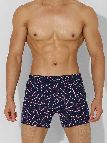 картинка Трусы шорты мужские с новогодним принтом от магазина мужской одежды Mark Formelle