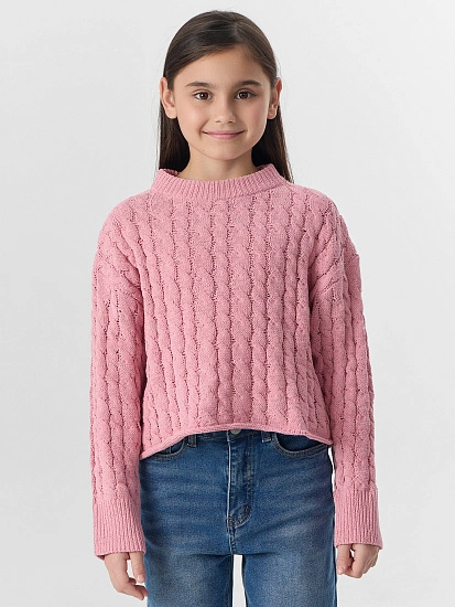 картинка Джемпер для девочек розовый от известного бренда одежды для девочек Mark Formelle