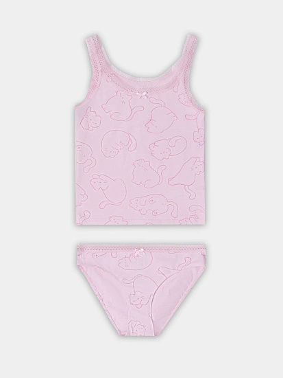 картинка КОМПЛЕКТ ДЛЯ ДЕВОЧЕК (МАЙКА, ТРУСЫ) от известного бренда одежды для девочек Mark Formelle