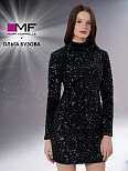 Платье Mark Formelle x Ольга Бузова новогоднее черное с пайетками