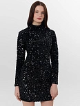 Платье женское черное с пайетками