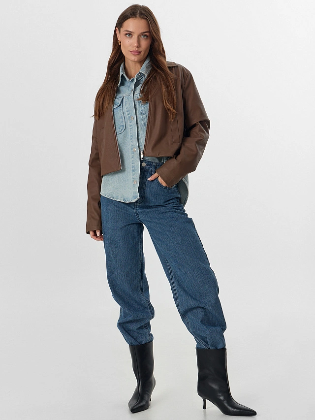 Джинсы женские прямые синие - 3