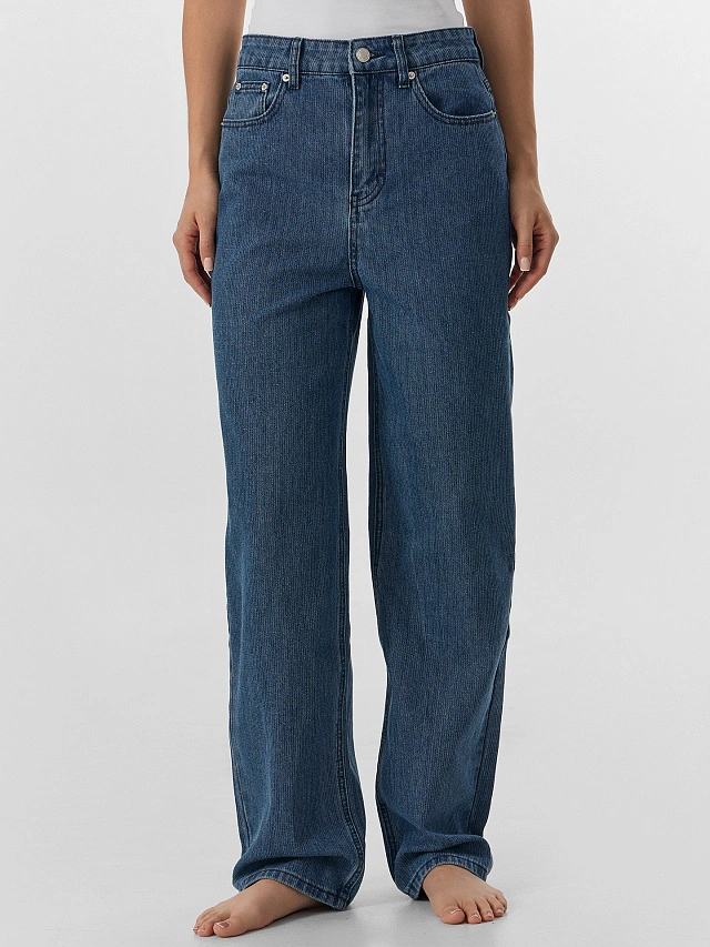 Джинсы женские прямые синие - 6