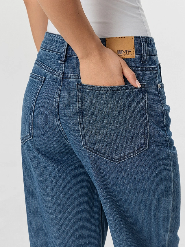 Джинсы женские прямые синие - 10