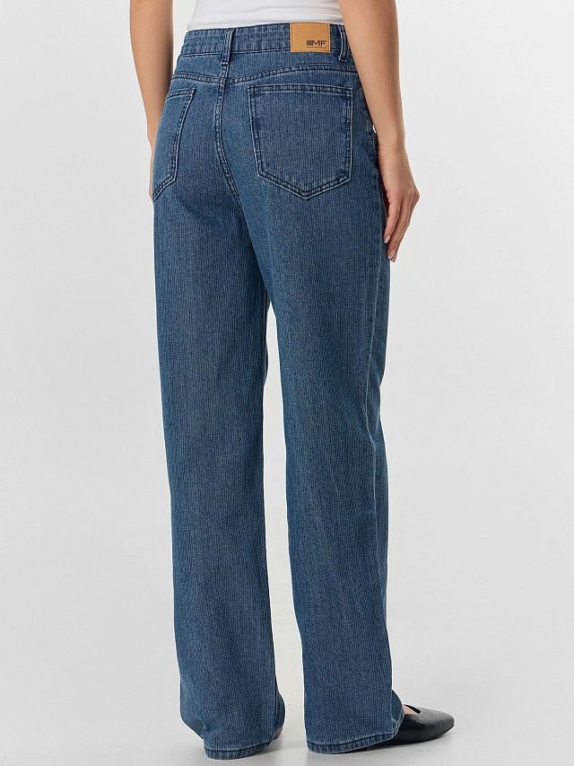 Джинсы женские прямые синие - 12