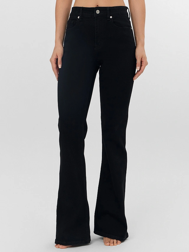 Джинсы женские Flare fit черные - 4
