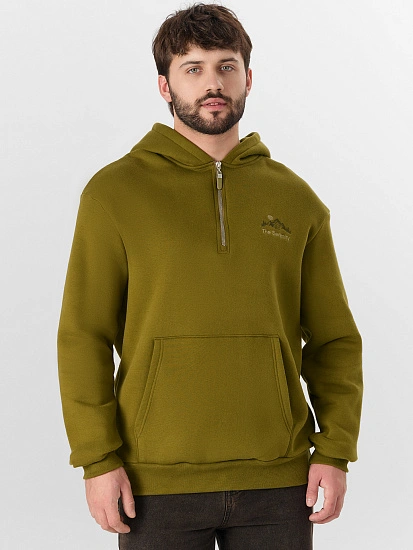 картинка Худи мужское зеленое из футера с начесом от магазина мужской одежды Mark Formelle