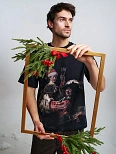 Футболка мужская черная новогодняя