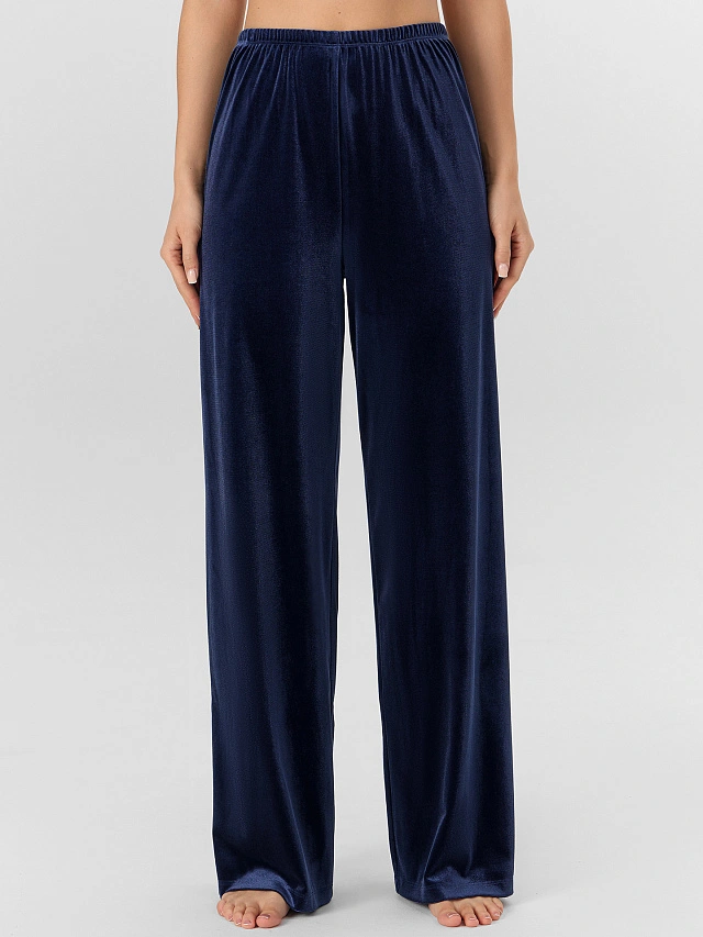 Комплект домашний женский велюровый синий - 10