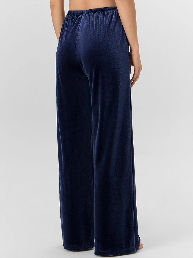 Комплект домашний женский велюровый синий - 11