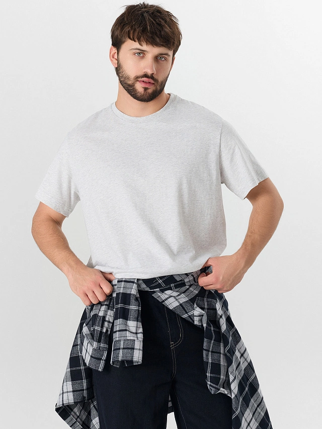 Футболка мужская серая - 5