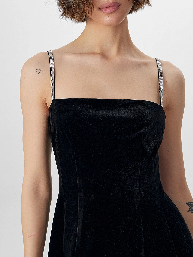 Платье женское Mark Formelle x Ольга Бузова новогоднее черное - 5