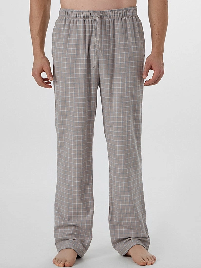 картинка Брюки домашние мужские бежевые в клетку от магазина мужской одежды Mark Formelle