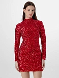 Платье женское красное с пайетками