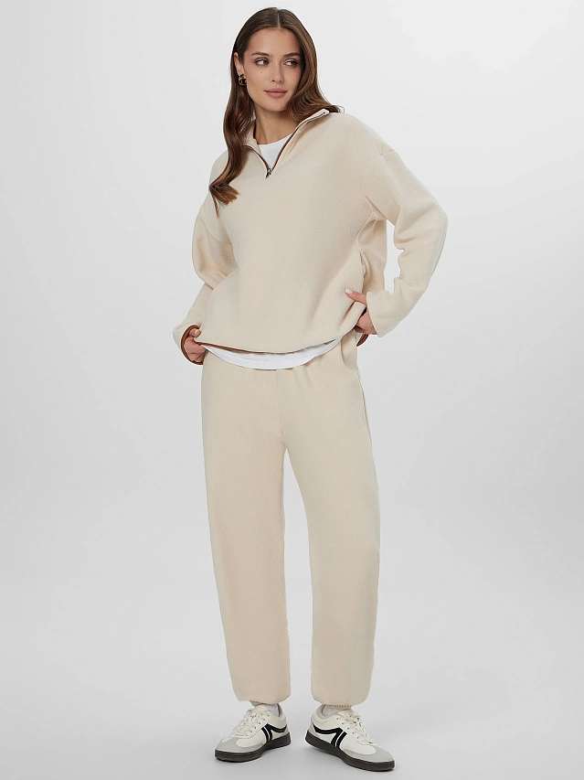 Брюки спортивные женские бежевые - 4