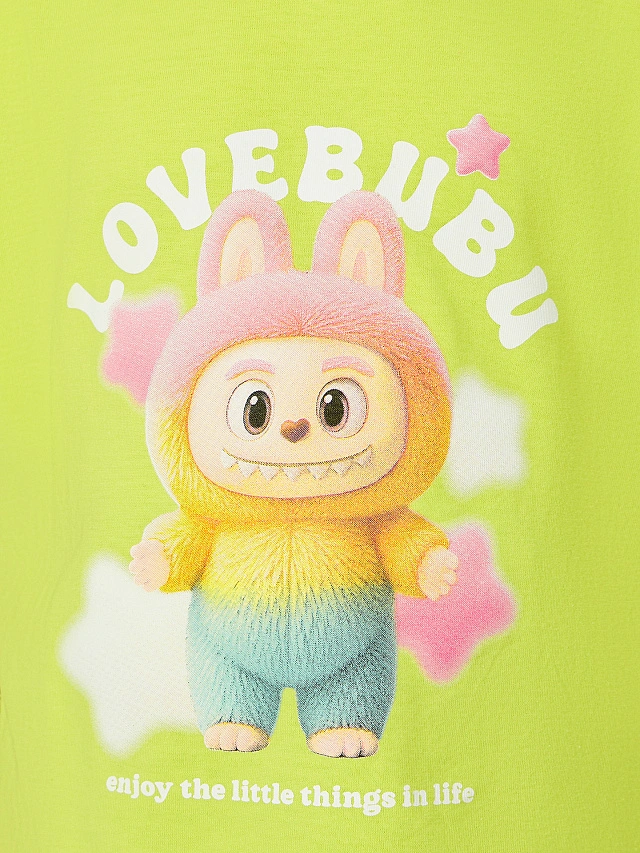 Футболка для девочек желтая с принтом - 4