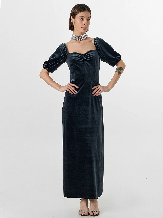 Платье женское нарядное черное - 7