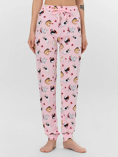 картинка Брюки домашние женские с принтом котиков от магазина стильной одежды Mark Formelle