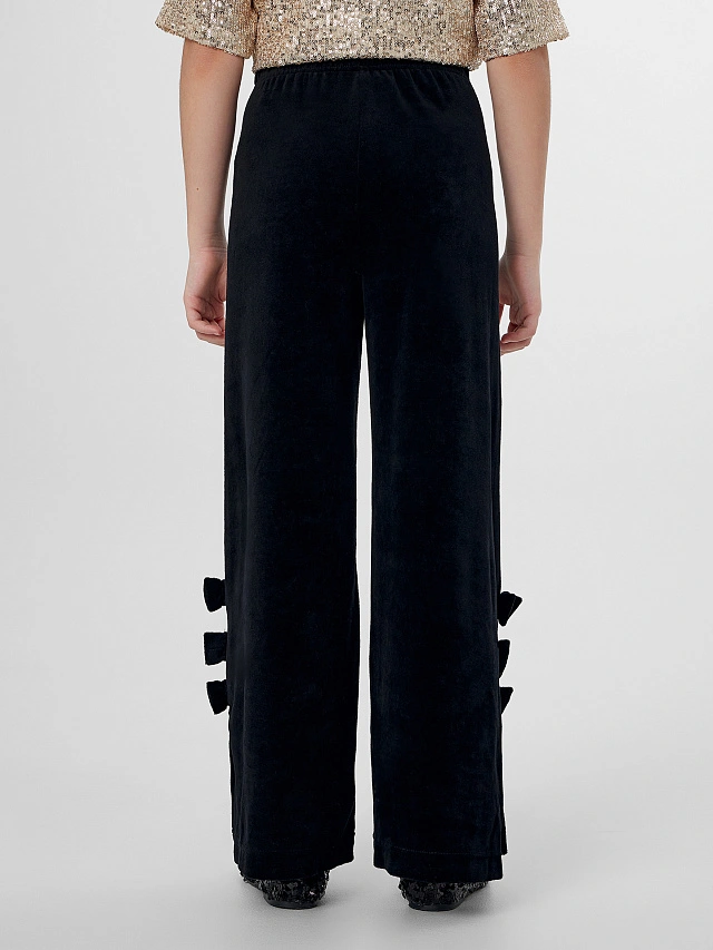 Брюки для девочек с декоративными бантиками - 4