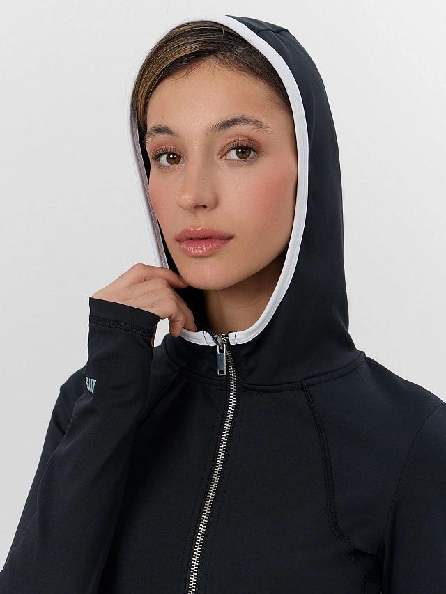 Толстовка женская на молнии черная - 4