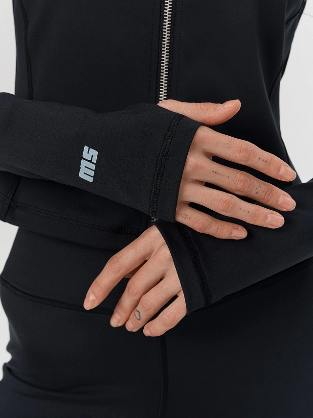 Толстовка женская на молнии черная - 5