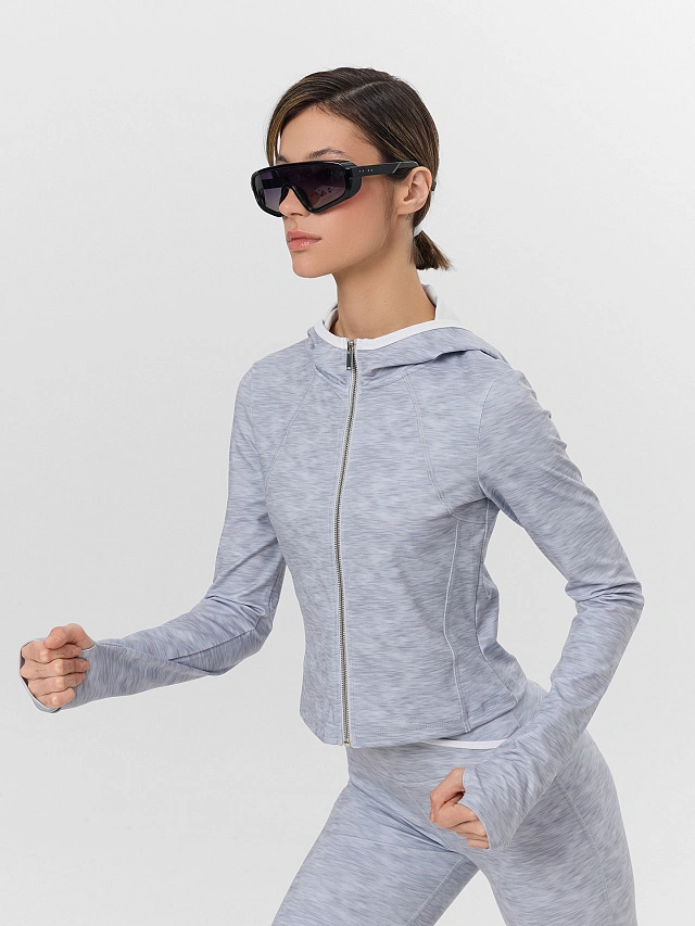 Рашгард спортивный женский серый - 9