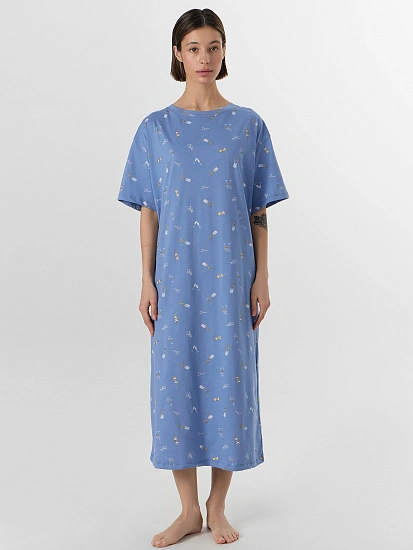 картинка Сорочка ночная женская с новогодним принтом от магазина стильной одежды Mark Formelle