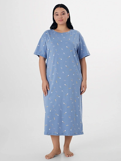 картинка Сорочка ночная женская с новогодним принтом от магазина стильной одежды Mark Formelle