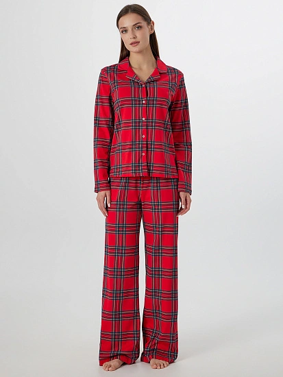 картинка Комплект женский домашний красный в клетку от магазина стильной одежды Mark Formelle