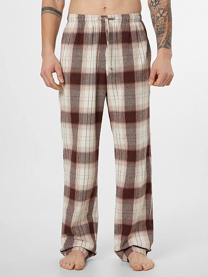 картинка Брюки домашние мужские бежевые в клетку от магазина мужской одежды Mark Formelle