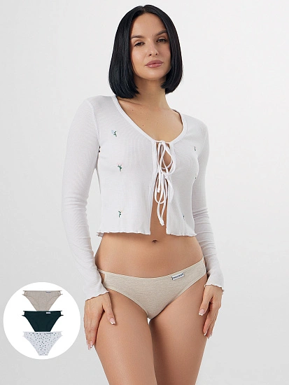 картинка Трусы слипы женские в наборе, 3 шт  от магазина стильной одежды Mark Formelle