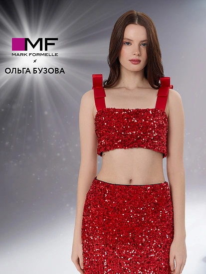 картинка Топ женский Mark Formelle x Ольга Бузова с пайетками от магазина стильной одежды Mark Formelle