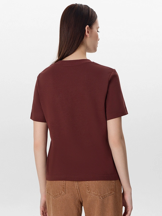 Футболка женская коричневая - 3