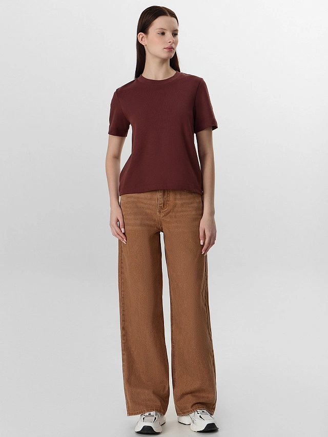 Футболка женская коричневая - 4