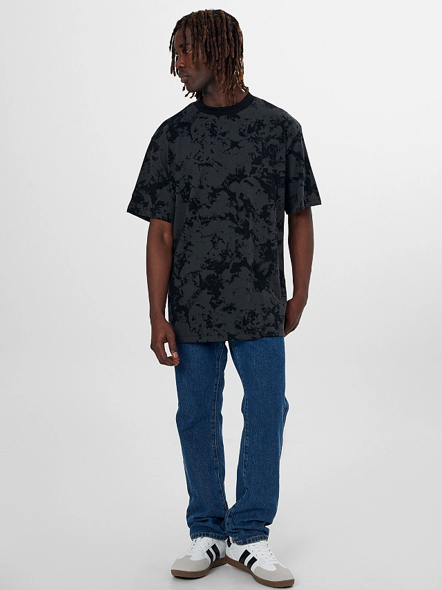 Футболка мужская черная с эффектом варки - 3