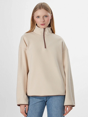 Толстовка женская бежевая из флиса