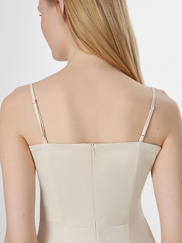 Платье макси женское бежевое - 5