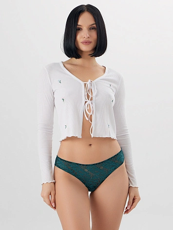 Трусы бразилиана женские зеленые