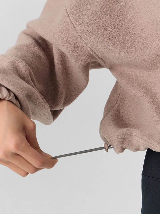 Свитшот женский бежевый из флиса - 11