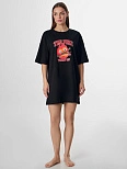 Туника домашняя женская черная с надписью
